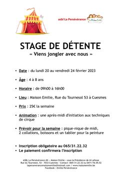 STAGE DE DÉTENTE 2023
