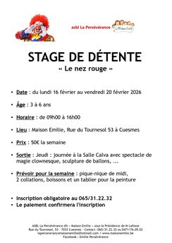 STAGE DE DÉTENTE 2026